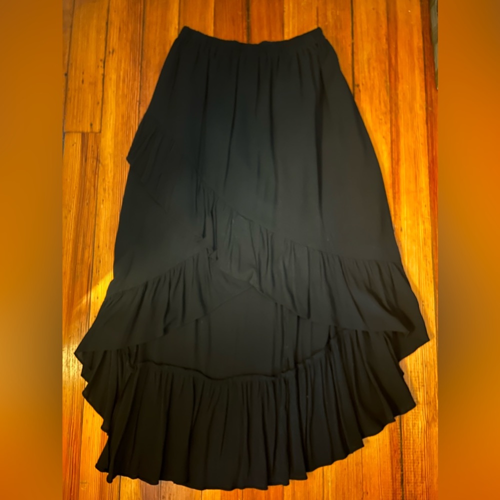 Black asymmetrical skirt